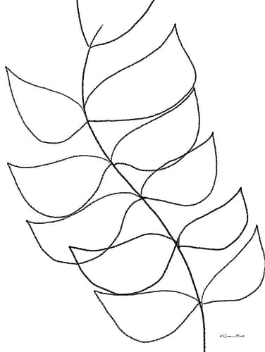 Leaf Sketch 1 Art Print by Susan Ball