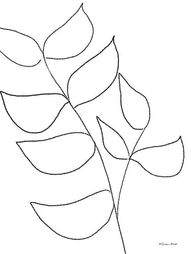 Leaf Sketch 2 Art Print by Susan Ball