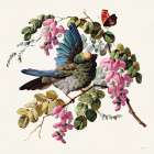 Parakeet on Branch 1 Art Print