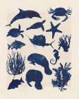 Aquatic Silhouettes Art Print