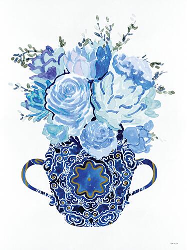 Delft Blue Blooms Art Print