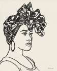 Head Wrap Line Study Art Print by Stellar Design Studio