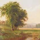 Country Pond 1 Art Print