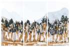 Big Mountain Triptych Art Print by Stellar Design Studio
