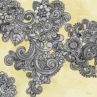 Yellow--Gray Pattern 1 Art Print by Stellar Design Studio