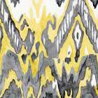 Yellow-Gray Ikat 2 Art Print by Stellar Design Studio