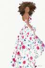 Floral Gown 1 Art Print by Stellar Design Studio