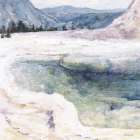 Mountain Lake Art Print by Stellar Design Studio