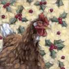 Festive Chicken Art Print