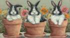 Bunnies in Bloom Art Print