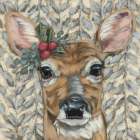 Holly Jolly Deer Art Print