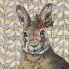 Holly Jolly Rabbit Art Print