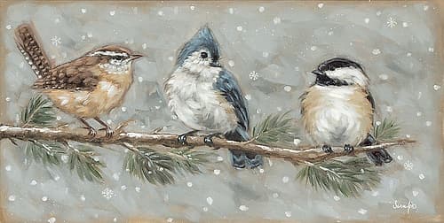 Snowy Trio Art Print