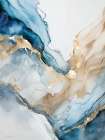 Blue Art Marble III Art Print by Seven Trees Design