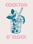 Cocktail Oclock Art Print by Seven Trees Design