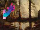 Glitched Wilderness Art Print