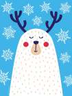 Snowflake Reindeer Art Print
