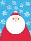 Snowflake Santa Claus Art Print