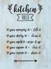 Kitchen Rules Art Print by Seven Trees Design