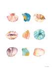 Sea and Brush Strokes II Art Print by Seven Trees Design