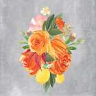 Watercolor Orange Flowers Art Print by Seven Trees Design