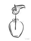 Flower and Pot Drawing Art Print by Seven Trees Design