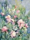 Watercolor Garden of Roses Art Print by Seven Trees Design