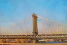 Manhattan Bridge at Sunset Art Print