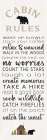 Cabin Rules Bear Art Print