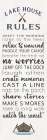 Lake House Rules Art Print