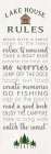 Lake House Rules - Pine Trees Art Print
