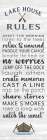 Lake House Rules Art Print