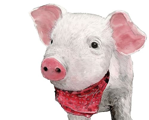 Hamlet the Pig Art Print