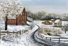 Winter Village Art Print