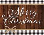 Burlap Merry Christmas Art Print