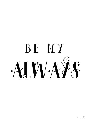 Always And Forever Set II Minimalist Print