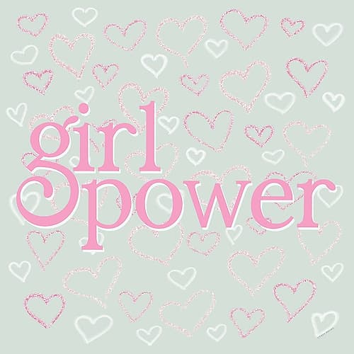 Girl Power - Sparkling Hearts Art Print by Yass Naffas Designs