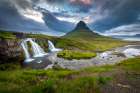 Iceland, Snaefellsnes Peninsula, West Iceland, Grundarfjordur. Mount Kirkjufell Art Print