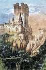 The Alcazar Of Segovia. Segovia Castle. Is A Striking Stone Fortress In The Old Town Of Segovia Art Print