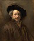 Self-Portrait, Painting By Rembrandt Van Rijn (1606 - 1669), Historical, Digitally Enhanced Art Print