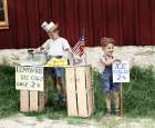 1940S Two Young Boys Selling Fresh Lemonade At Stand Summer Art Print