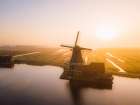 Holland Windmill In The Morning Art Print