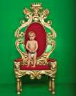 A Young Boy Stands On A Throne For A Studio Portait In Los Angeles, Calif. Art Print
