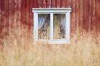 The Window Of A House In Vindstad, Moskenesoya, Lofoten Islands, Norway. Art Print