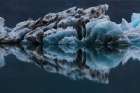 Symmetric Reflection Of A Calved Iceberg Floating In Hornsund, Svalbard. Art Print
