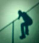 Shadow Climbs Over The Fence. Art Print