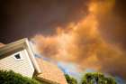 Jesusita Wildfire Burns Behind Homes In Santa Barbara California Art Print