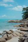Rocks And Turquoise Sea At Haad Thong Reng, Koh Phangan, Thailand Art Print by Agita Captures