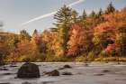 Vibrant Fall Foliage Along The Dead River, Maine Art Print