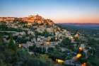 Gordes Historic Village Illuminating At Sunset In France Art Print